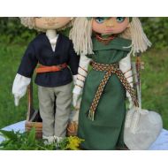 MarMaraDolls Folk couple Personalized doll Doll for girl Christmas present Doll Handmade doll Art doll Interior doll Home decoration Textile doll