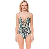 Mara Hoffman Women's Standard Tanya Lattice Front One Piece Swimsuit