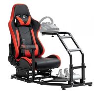 Marada Real Racing Simulator Cockpit with Red Seat Supports for PXN, Thrustmaster, Logitech, Fanatec G923, G920, T150, T300RS Advanced Compact Driving Sim Stand, Wheel & Pedal & Shifter Not Included