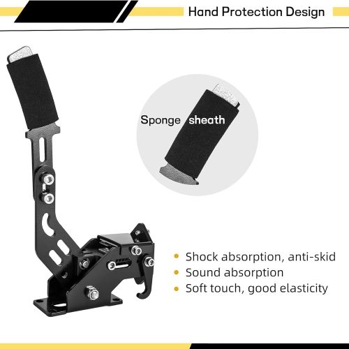  Marada PC Handbrake 14Bit USB Hall Sensor with Clamp Only PC Windows Systems are Supported（Black）