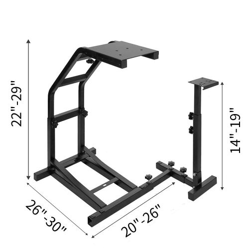  Marada Racing Wheel Stand for Logitech G25, G27, G29, G920, Height Adjustable,Made of Carbon Steel, One of the Most Compact Racing Stands