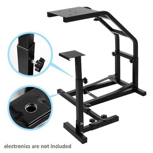  Marada Racing Wheel Stand for Logitech G25, G27, G29, G920, Height Adjustable,Made of Carbon Steel, One of the Most Compact Racing Stands