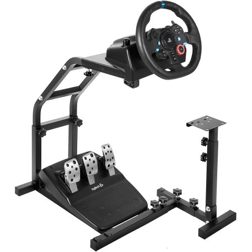  Marada Racing Wheel Stand for Logitech G25, G27, G29, G920, Height Adjustable,Made of Carbon Steel, One of the Most Compact Racing Stands