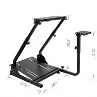 Marada Racing Wheel Stand Height Adjustable G920 Driving Simulator Cockpit Logitech G25 G27 G29 G920 Racing Wheel Shifter and Pedals NOT Included(Only Stand)