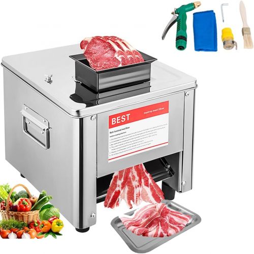  [아마존베스트]Marada Meat Cutter Machine Commercial Electric Meat Grinder Machine Slicing Shredding Cutting Machine for Pork, Lamb, Beef and Other Meats (3MM Balde)