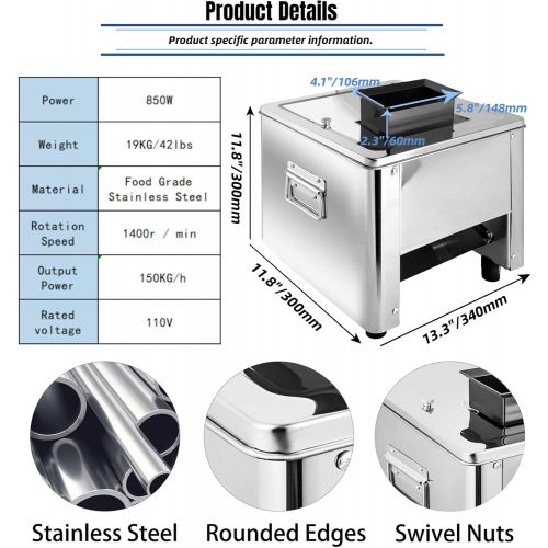  [아마존베스트]Marada Meat Cutter Machine Commercial Electric Meat Grinder Machine Slicing Shredding Cutting Machine for Pork, Lamb, Beef and Other Meats (3MM Balde)