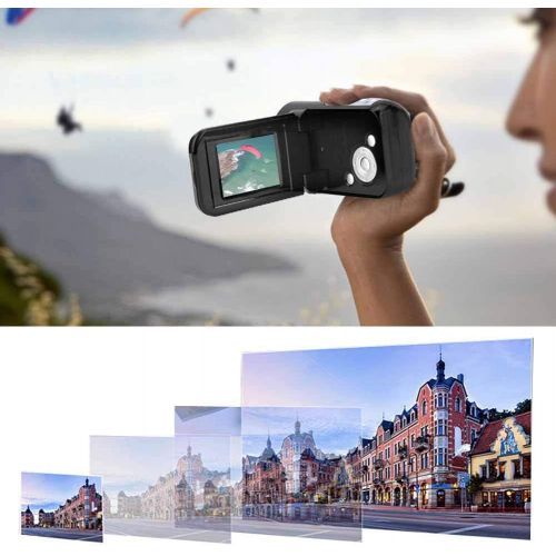  [아마존베스트]Maranon Video Camera Camcorder 2 Inch TFT LCD Sceen Vlogging Camera Recorder HD Digital 16X Zoom Camcorder with Micro USB for Children Gift (Black)