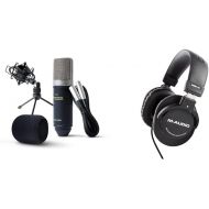 Marantz Professional MPM-1000 - Studio Recording XLR Condenser Microphone & M-Audio HDH40 ? Over Ear Studio Headphones with Closed Back Design, Flexible Headband and 2.7m Cable