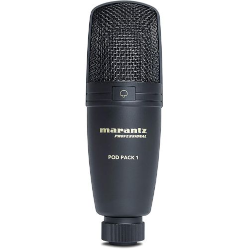 마란츠 Marantz Professional Marantz Pro Complete Podcast Kit - USB Condenser Studio Microphone, Audio Interface, Fully-Adjustable Broadcast Stand and USB Cable - Pod Pack 1