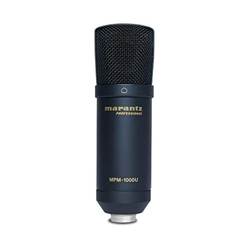 마란츠 [아마존베스트]Marantz Professional MPM-1000U - Large Diaphragm USB Condenser Microphone with Cardioid Pattern for Podcasting and Studio Recording, Twitch, Gaming incl. USB Cable and Mic Clip