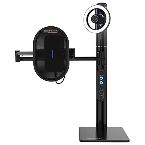 마란츠 [아마존베스트]Marantz Professional Turret - Complete USB-C broadcast video system with Full HD webcam, USB condenser microphone (48kHz / 16-bit) with pop filter, dimmable LED light ring and inte