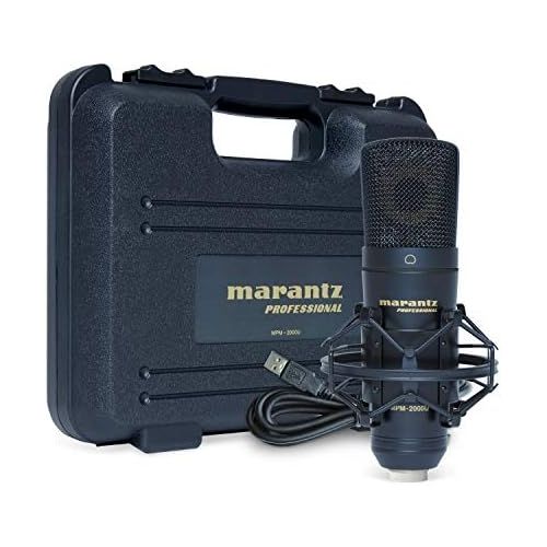 마란츠 [아마존베스트]Marantz Professional MPM-2000U - Large diaphragm USB condenser microphone in studio quality for recording, podcast, twitch, YouTube, vocals, acoustic instruments, including shockmo