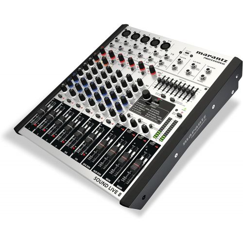 마란츠 Marantz Professional Sound Live 8 | 8-channel  2-Bus Tabletop Mixer with 5 XLR Inputs + Mic Preamps