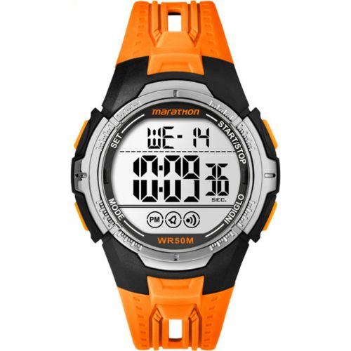  Marathon by Timex TW5M06800M6 OrangeBlack ResinAcrylicStainless Steel Digital Full-size Mens Strap Watch by Timex