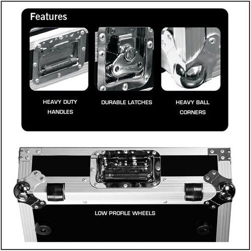  Marathon Flight Road Case for 2-Turntables in Battle Style and 19