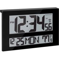 Marathon CL030025 Commercial Grade Jumbo Atomic Wall Clock with 6 Time Zones, Indoor Temperature & Date