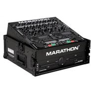 Marathon Flight Road Blk Series Case MA-M2Ublk Slant Mixer Combo Case 10U Slant Mixer Rack2U Vertical Rack System With Full AC Door