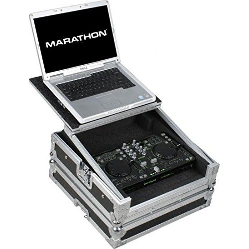  Marathon Flight Road Case MA-DJTIMU2LT Case To Hold 1 x DJ tech ImiX, Reload, U2 Station Music Controller with Laptop Shelf