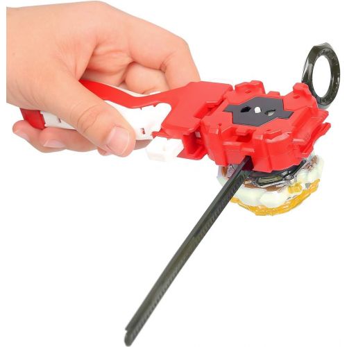  [아마존베스트]Marbe Beyblades Launcher and Grip, Battling Burst Light Sparking String Launcher Gyro Right Spin Top (Red)