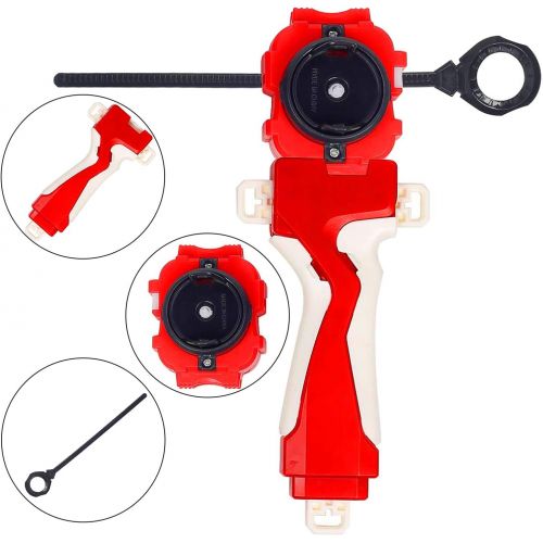  [아마존베스트]Marbe Beyblades Launcher and Grip, Battling Burst Light Sparking String Launcher Gyro Right Spin Top (Red)