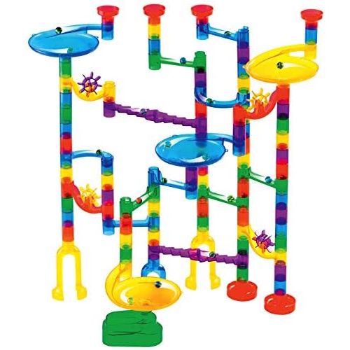  [아마존베스트]Marble Genius Marble Run Starter Set - 130 Complete Pieces + Free Instruction App (80 Translucent Marbulous Pieces + 50 Glass Marbles)