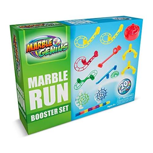  [아마존베스트]Marble Genius Booster Set (Add-On Set - 20 Marbulous Marble Run Toy Pieces)