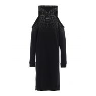 Marcelo Burlon Gradient leopard hooded dress