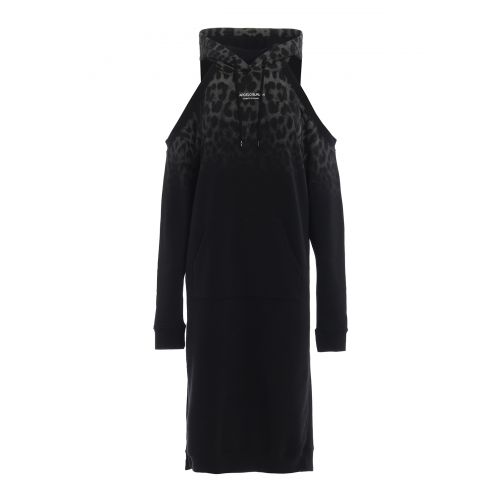  Marcelo Burlon Gradient leopard hooded dress