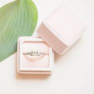 /MarciaMayDesigns Matte Blush Pink Handmade Ring Box for Wedding Rings, Engagement Rings, Fine Jewelry