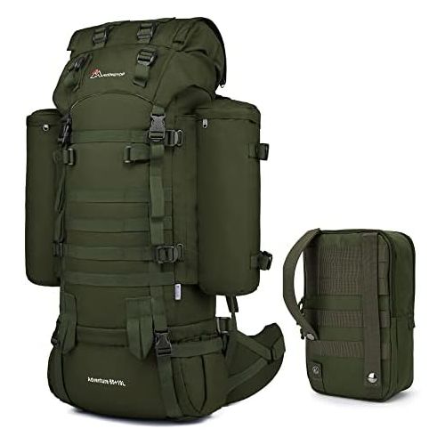  Mardingtop 65+10L/65L Molle Hiking Internal Frame Backpacks with Rain Cover