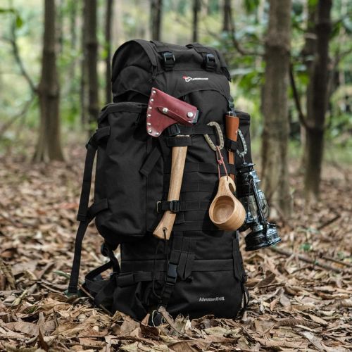  [아마존베스트]Mardingtop 65+10L/65L Molle Hiking Internal Frame Backpacks with Rain Cover