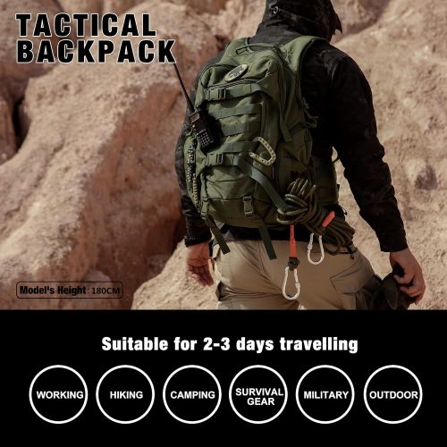  Mardingtop Military Tactical Backpacks for men ,Molle hiking backpack,2 Day Assault Pack,28L Backpack for Everyday Carry