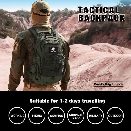 Mardingtop Small Tactical Backpack,Molle Hiking Backpack for Backpacking,Cycling and Biking 20L/17L