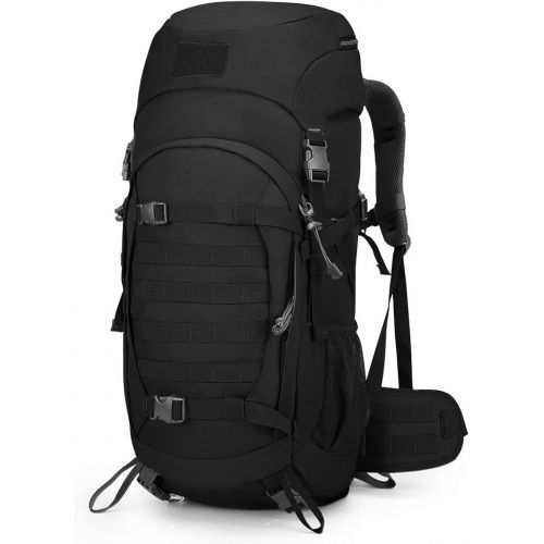  Mardingtop 65+10L65L Internal Frame Backpack Tactical Military Molle Rucksack for Camping Hiking Traveling with Rain Cover, YKK Zipper YKK Buckle