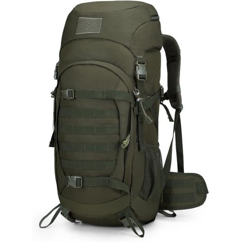  Mardingtop 65+10L65L Internal Frame Backpack Tactical Military Molle Rucksack for Camping Hiking Traveling with Rain Cover, YKK Zipper YKK Buckle