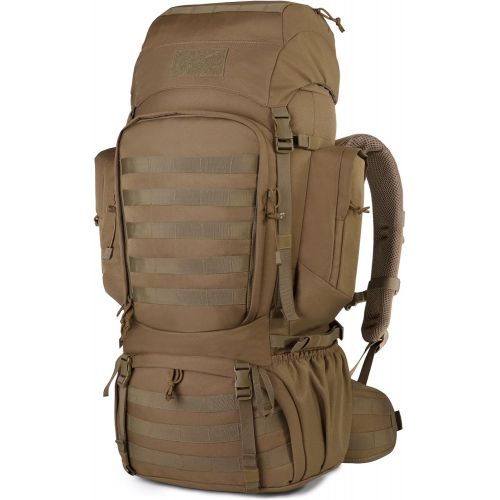  Mardingtop 65+10L65L Internal Frame Backpack Tactical Military Molle Rucksack for Camping Hiking Traveling with Rain Cover, YKK Zipper YKK Buckle