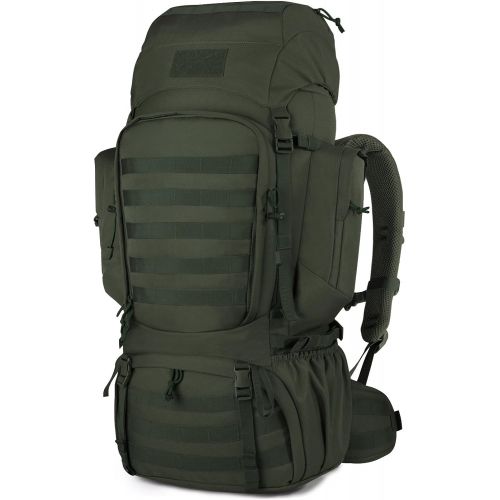  Mardingtop 65+10L65L Internal Frame Backpack Tactical Military Molle Rucksack for Camping Hiking Traveling with Rain Cover, YKK Zipper YKK Buckle