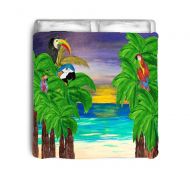 /Maremade Tropical Birds in Beach Sunset Comforters from my art