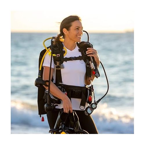 마레스 Mares Journey 3.0 Back-Inflation Scuba BCD with Integrated Weight Pockets - Scuba Gear - Scuba Diving BCD BCD Diving - Travel BCD - Dive System BCD - Back Inflation BCD Scuba