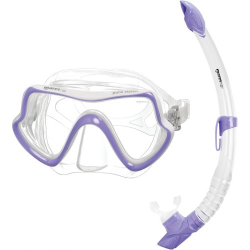 마레스 Mares Mask+Snorkel Set Pure Vision Tauchset, Lila/Transparent, Erwachsene