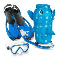 Mares Sea Pals Junior Mask Fin Snorkel Set (Blue, Small/9-13)