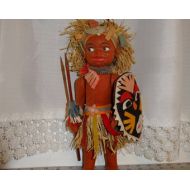 MariasMagicDollShop Reduced by 20 dollars: 12 Perotti Felt Warrior Doll, Brazil, Lenci Type Doll