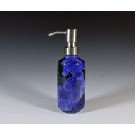 MarieWrightPottery Midnight Blue Crystalline Glazed LotionSoap Pump