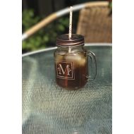 /MariesCraftStudio Personalized mason jar mugs with handle and decorative lid