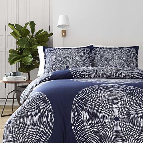  Marimekko 221436 Fokus Comforter Set Navy, Twin