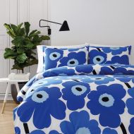 Marimekko 221458 Unikko Comforter Set Blue, FullQueen