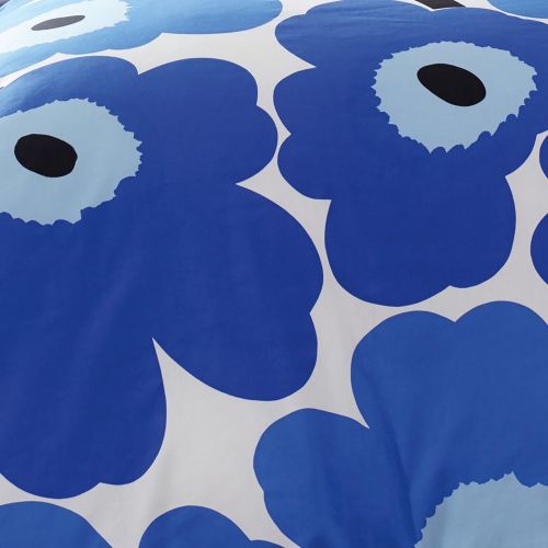  Marimekko 221458 Unikko Comforter Set Blue, FullQueen