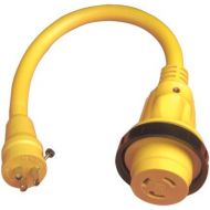1 - Marinco Pigtail Adapter Plus - 30A Female To 15A Male