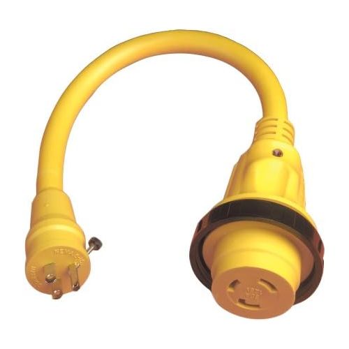  1 - Marinco Pigtail Adapter Plus - 30A Female To 15A Male