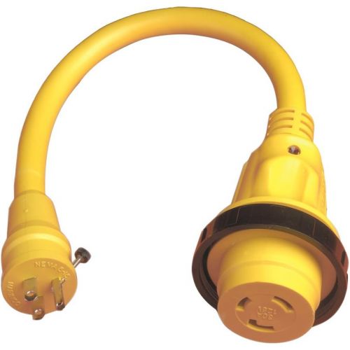  1 - Marinco Pigtail Adapter Plus - 30A Female To 15A Male